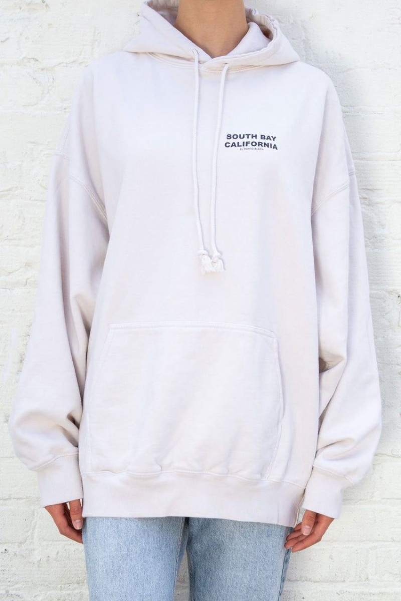 Sweat a Capuche Brandy Melville Christy South Bay California Blanche | HBS-32086603